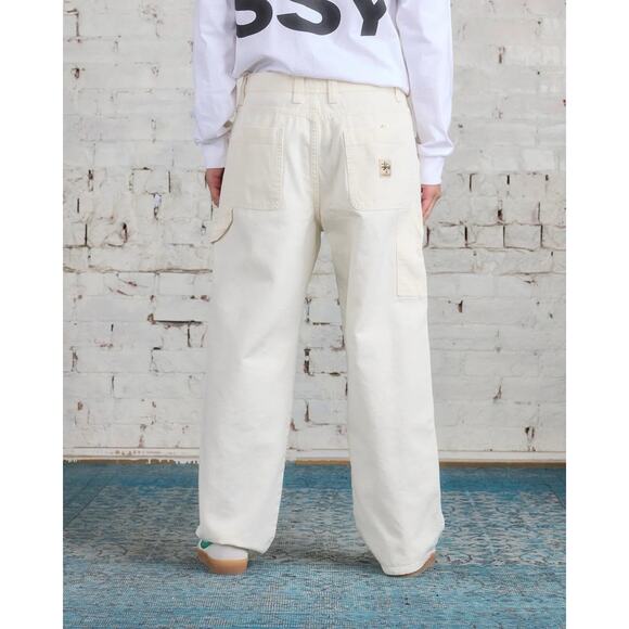Stussy Canvas Work Pant - Cotton Canvas - Bone White - Size 30